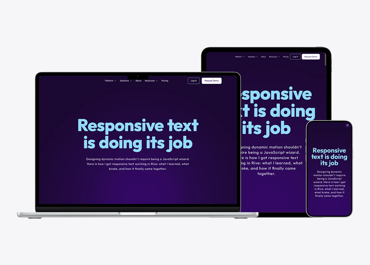 Responsive Text in Rive